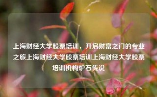 上海财经大学股票培训，开启财富之门的专业之旅上海财经大学股票培训上海财经大学股票培训机构炉石传说