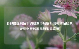 老郭财经视角下的股票市场解析老郭财经股票老郭财经股票最新消息意甲