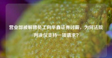 营业部被解聘员工向华鑫证券讨薪，为何法院判决仅支持一项请求？