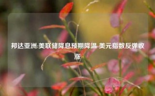 邦达亚洲:美联储降息预期降温 美元指数反弹收涨