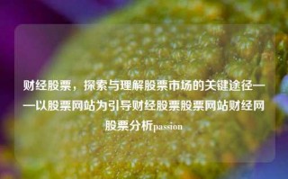 财经股票，探索与理解股票市场的关键途径——以股票网站为引导财经股票股票网站财经网股票分析passion