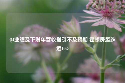 Q4业绩及下财年营收指引不及预期 霍顿房屋跌近10%-第1张图片-第一财经