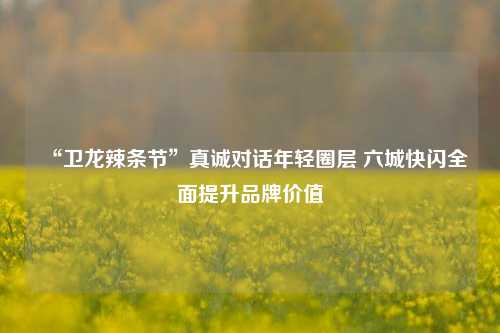 “卫龙辣条节”真诚对话年轻圈层 六城快闪全面提升品牌价值