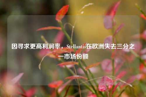 因寻求更高利润率，Stellantis在欧洲失去三分之一市场份额