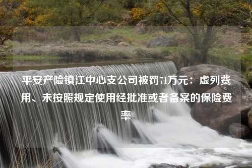 平安产险镇江中心支公司被罚71万元：虚列费用、未按照规定使用经批准或者备案的保险费率